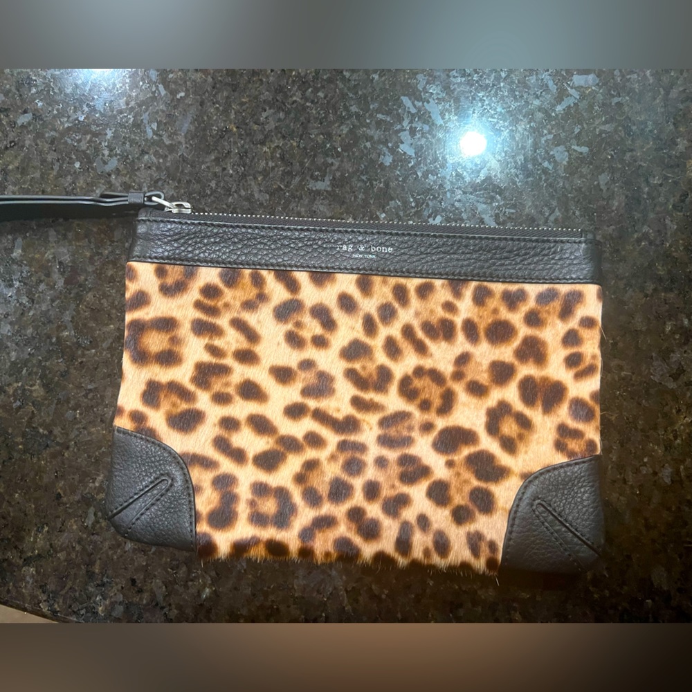 Rag and Bone Leopard Clutch